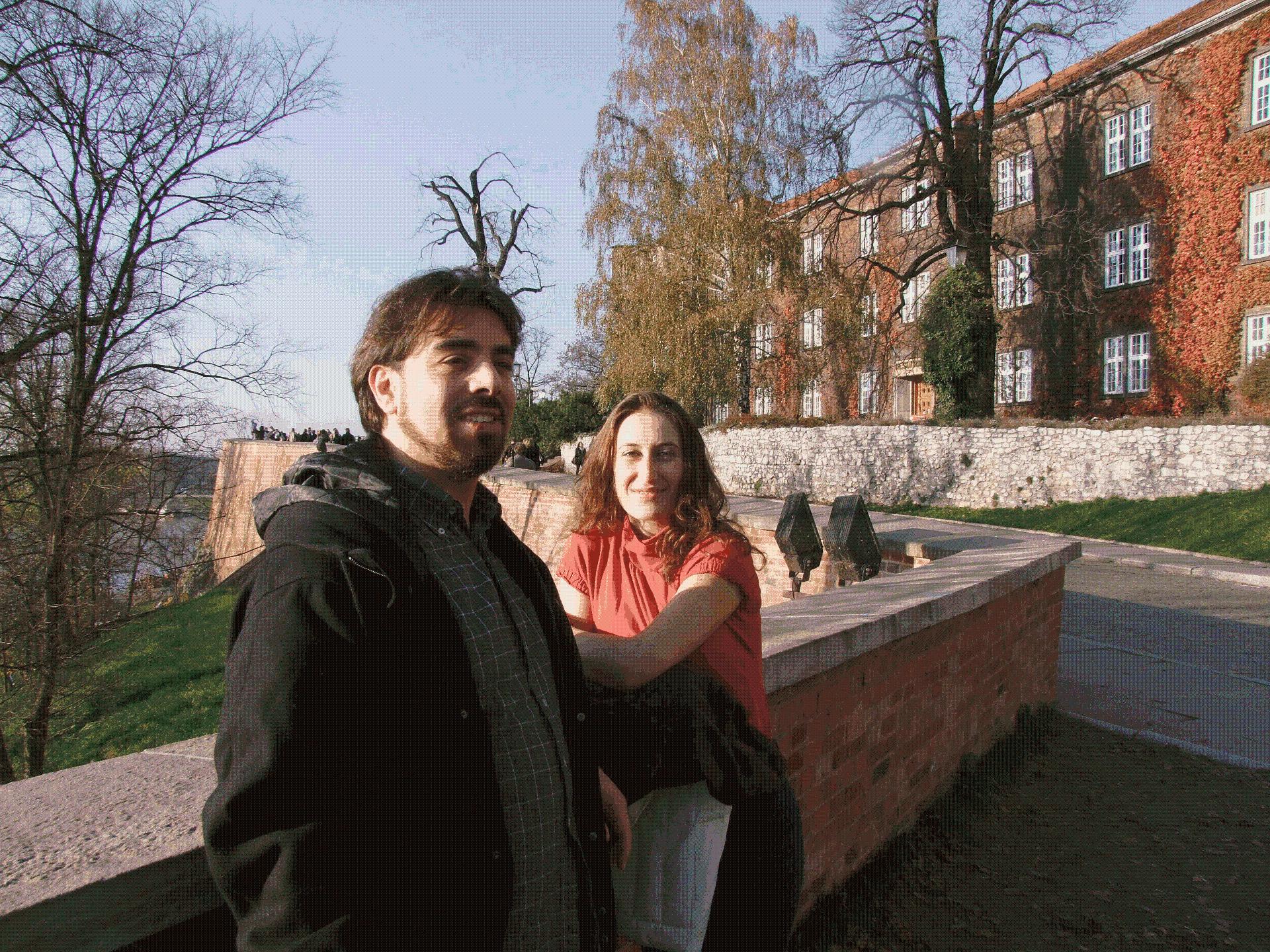 Kathleen & Claudio on the Wawel Catsel Hill